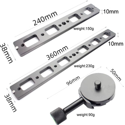 Double Camera Bracket Arca Swiss Quick Release Plate, Spec: PU240 - Quick Release Plate by PMC Jewellery | Online Shopping South Africa | PMC Jewellery | Buy Now Pay Later Mobicred