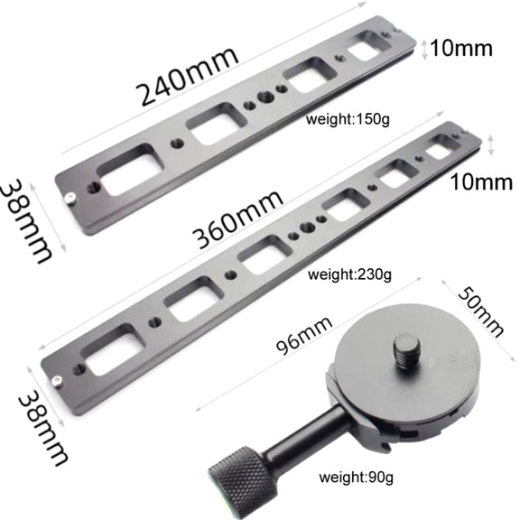 Double Camera Bracket Arca Swiss Quick Release Plate, Spec: PU240