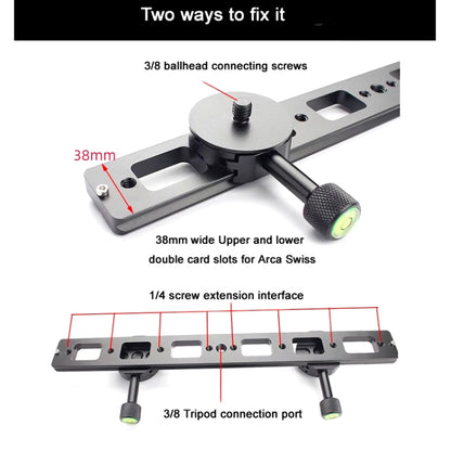 Double Camera Bracket Arca Swiss Quick Release Plate, Spec: PU240 - Quick Release Plate by PMC Jewellery | Online Shopping South Africa | PMC Jewellery | Buy Now Pay Later Mobicred