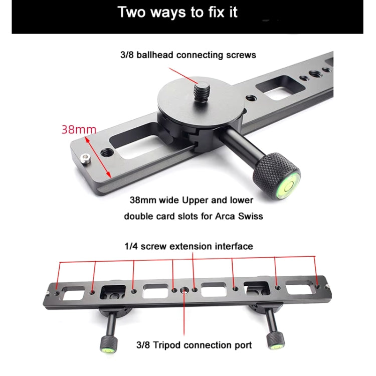 Double Camera Bracket Arca Swiss Quick Release Plate, Spec: PU360