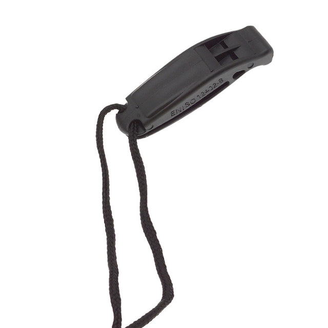 Dual-Frequency Outdoor Survival Whistle With Built-In Lanyard(Black)