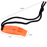 Dual-Frequency Outdoor Survival Whistle With Built-In Lanyard(Black)
