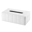PU Leather Tissue Box Living Room Coffee Table Desktop Paper Holder Car Hotel Tissue Storage Box(White) - Storage Boxes by PMc TechLife | Online Shopping South Africa | PMc TechLife | Buy Now Pay Later Mobicred