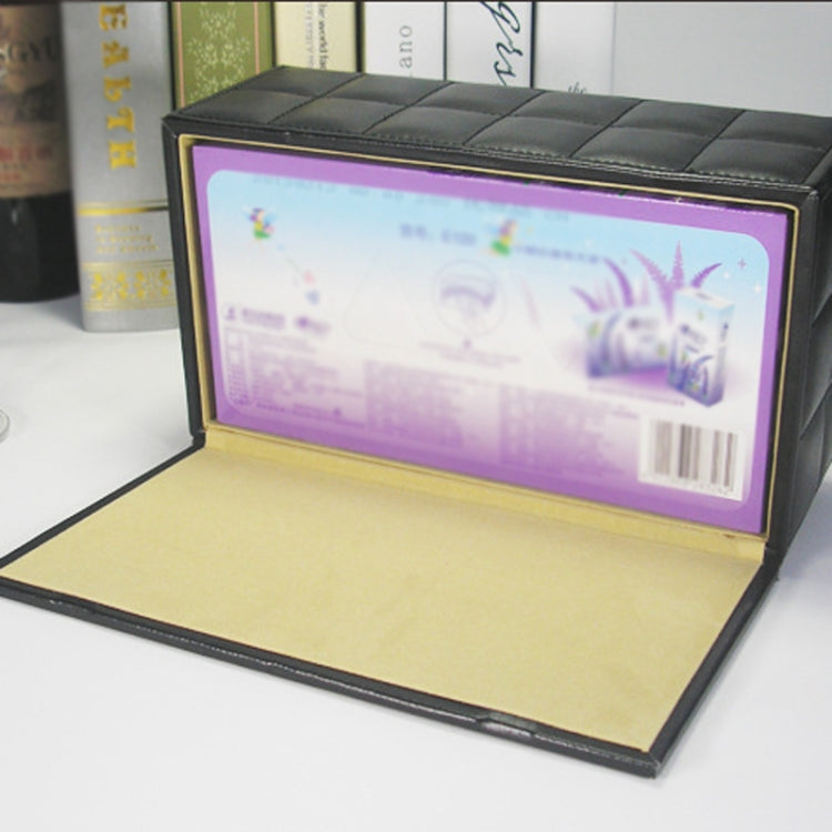 PU Leather Tissue Box Living Room Coffee Table Desktop Paper Holder Car Hotel Tissue Storage Box(Marble)