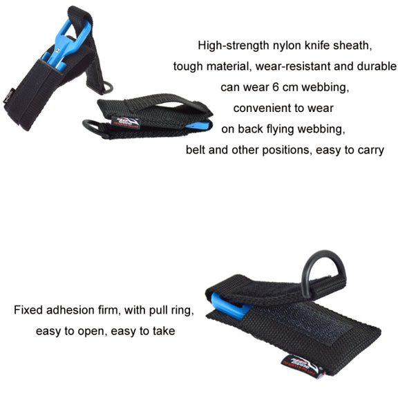 Underwater Portable Diving Rescue Rope Cutter(Black)