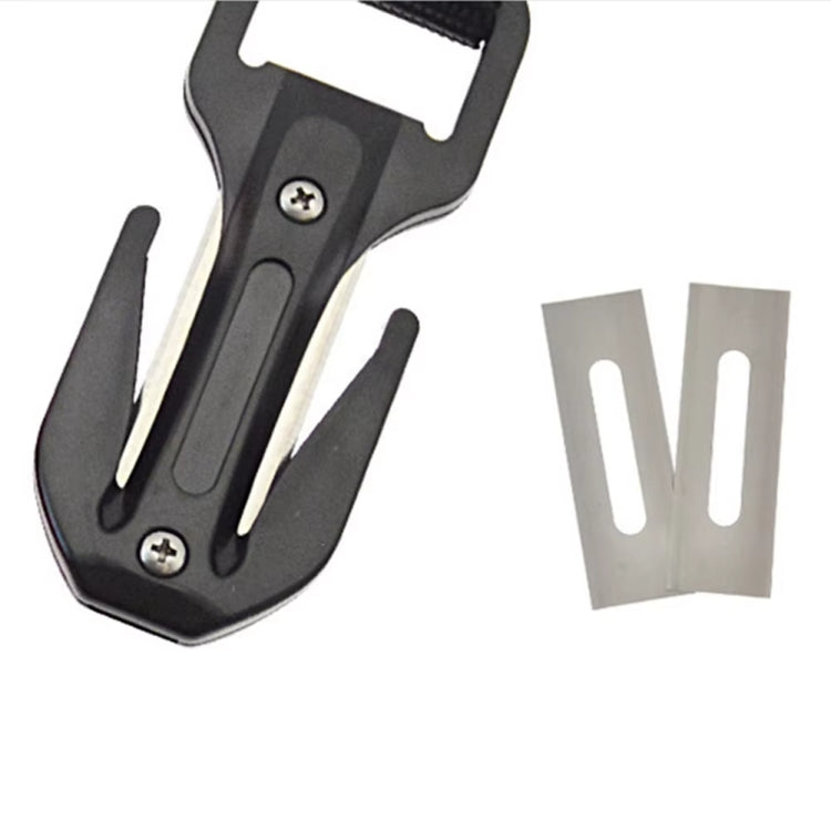 Underwater Portable Diving Rescue Rope Cutter(Black)