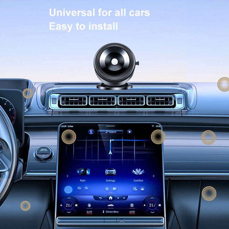 AIMITE M12 Car Phone Magnetic Rotating Holder Vacuum Suction Cup Strong Magnetic Support Bracket(Silver)