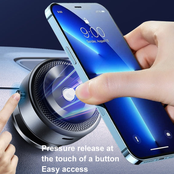 AIMITE M12 Car Phone Magnetic Rotating Holder Vacuum Suction Cup Strong Magnetic Support Bracket(Silver)