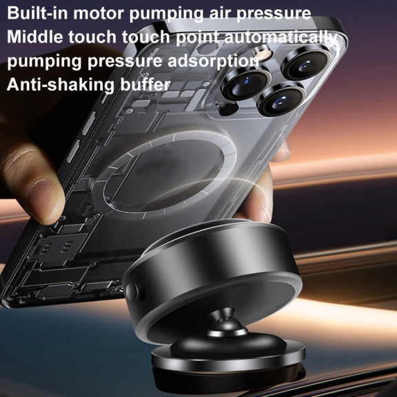 AIMITE M12 Car Phone Magnetic Rotating Holder Vacuum Suction Cup Strong Magnetic Support Bracket(Silver)