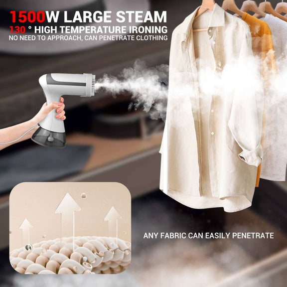 Small Portable Handheld Household Steam Spray Clothes Wrinkle Removal Iron, Size: EU Plug(White)