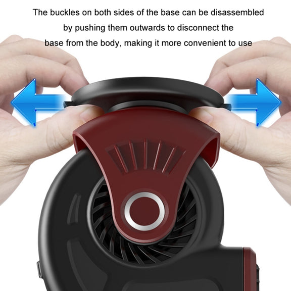 Portable Car Heater Small Fan Defogger, Color: 12V Black
