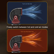 Portable Car Heater Small Fan Defogger, Color: 12V Black
