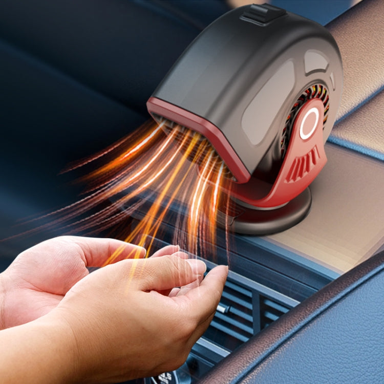 Portable Car Heater Small Fan Defogger, Color: 24V Red