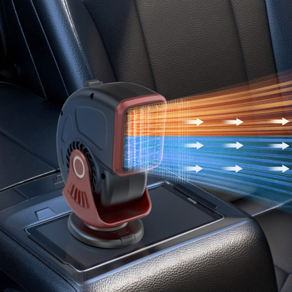 Portable Car Heater Small Fan Defogger, Color: 12V Black