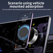 AIMITE X11 Car Vacuum Adsorption Cell Phone Magnetic Holder Universal Adjustable Navigation Support Bracket(Silver Ordinary Model)