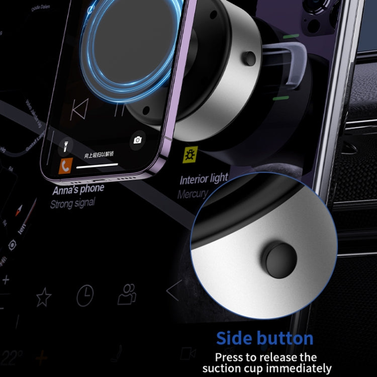 AIMITE X11 Car Vacuum Adsorption Cell Phone Magnetic Holder Universal Adjustable Navigation Support Bracket(Silver Ordinary Model)