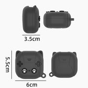For Samsung Galaxy Buds 2 / Live / Pro / 2 Pro / FE Cute Cats Silicone Soft Shell Earphone Protector(Light Purple)