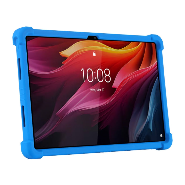 For Lenovo Tab K11 Plus Shockproof Silicone Tablet Protective Case With Holder(Rose Red)