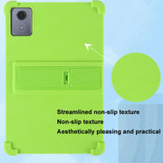 For Lenovo Tab K11 Plus Shockproof Silicone Tablet Protective Case With Holder(Blue)