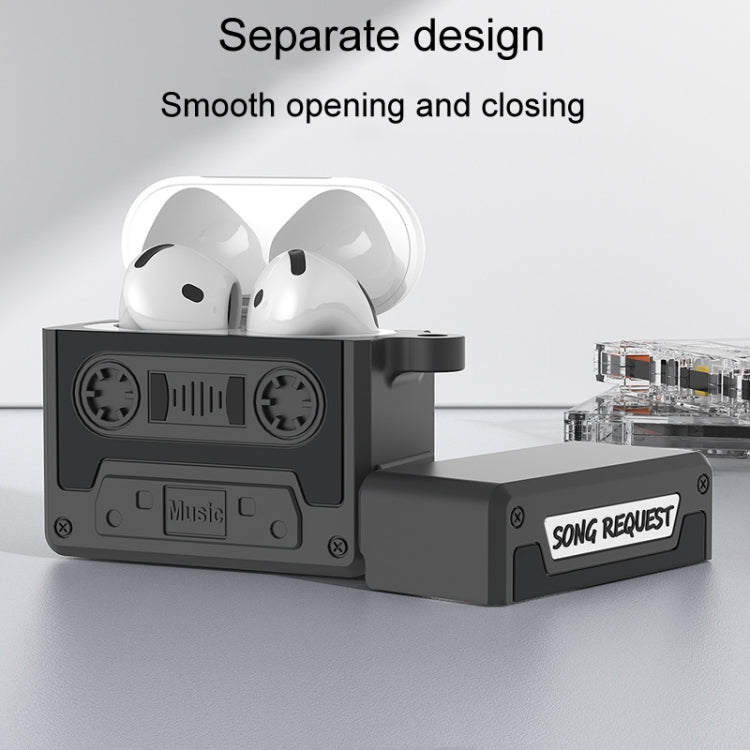 For AirPods 4 Retro Silicone Tape Shape Earphone Protective Case(Blue) - For AirPods 4 by PMc TechLife | Online Shopping South Africa | PMc TechLife | Buy Now Pay Later Mobicred