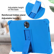 For TCL TAB 11 FE Shockproof Silicone Tablet Protective Case With Holder(Black)