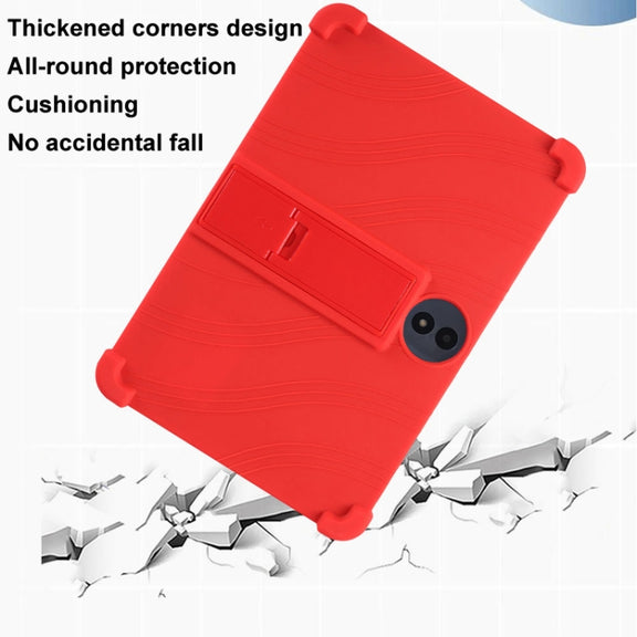 For TCL TAB 11 Gen 2 Shockproof Silicone Tablet Protective Case With Holder(Rose Red)