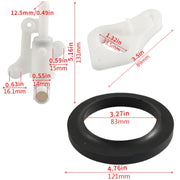 RV Toilet Water Module Components For Thetford Aqua-Magic, Model: A10109+Hose Clamp+Raw Tape