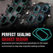 12pcs /Set Automotive Intake Manifold Gaskets For JEEP / Dodge / Chrysler, Color: Light Blue