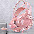 YINDIAO Q7 Colorful Light Computer Wired Headset USB Gaming Headset USB7.1 Sound Card Pink - Multimedia Headset by YINDIAO | Online Shopping South Africa | PMC TechLife | Buy Now Pay Later Mobicred