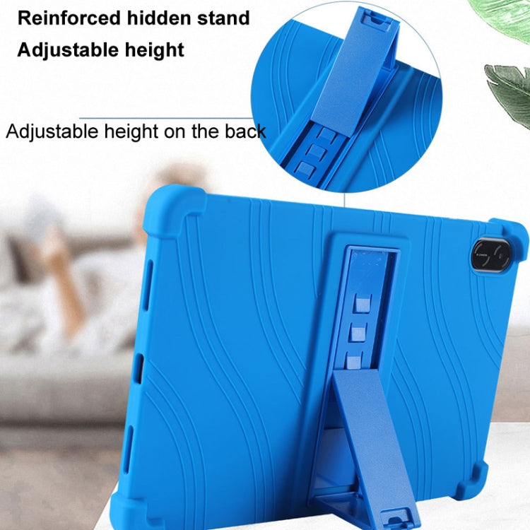 For Honor Pad X9 Shockproof Silicone Tablet Protective Case With Holder(Red)