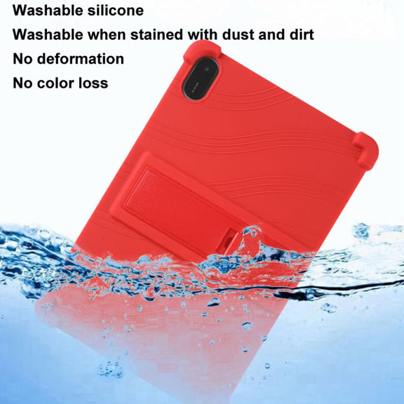 For Honor Pad X9 Shockproof Silicone Tablet Protective Case With Holder(Rainbow Color)