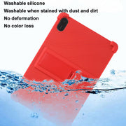 For Honor Pad X9 Shockproof Silicone Tablet Protective Case With Holder(Red)