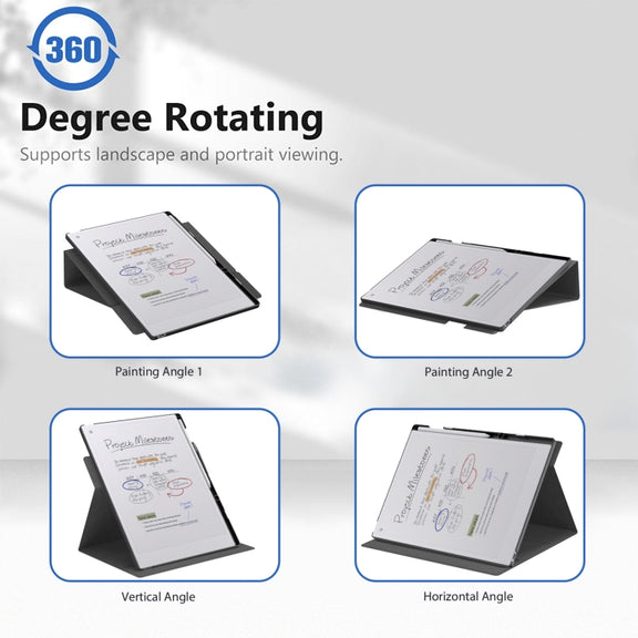 For reMarkable Paper Pro 2024 11.8 inch Rotating Dormant Case(Black)
