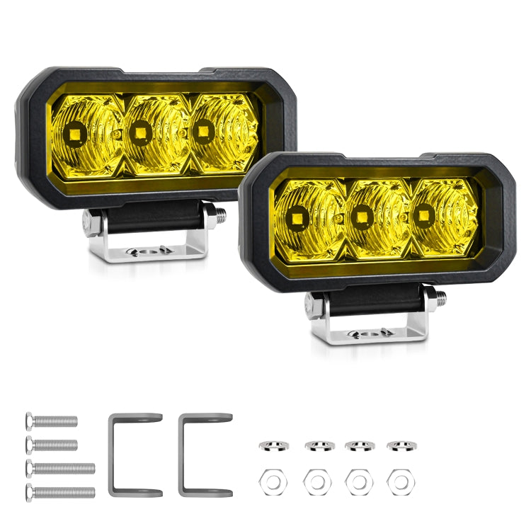 E23 40W 9V-30V 5 Inch Waterproof 3-Eye Headlight(Spotlight Yellow Light) - free shipping - PMC Jewellery - Order now!
