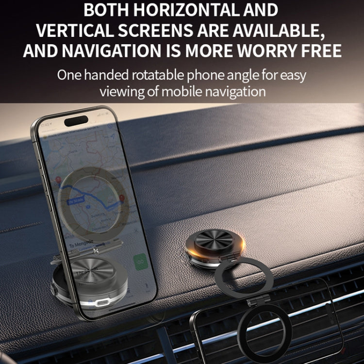 AIMITE C2 Car Vacuum Suction Cup Magnetic Three Axis Linkage Rotatable Cell Phone Holder(Silver) - free shipping - PMC Jewellery - Order now!