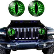 1pair Beast Eyes Headlight Decorative Stickers Off-Road Vehicle Front Lights Stereo Decals, Style: 1