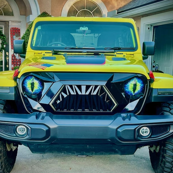 1pair Beast Eyes Headlight Decorative Stickers Off-Road Vehicle Front Lights Stereo Decals, Style: 25