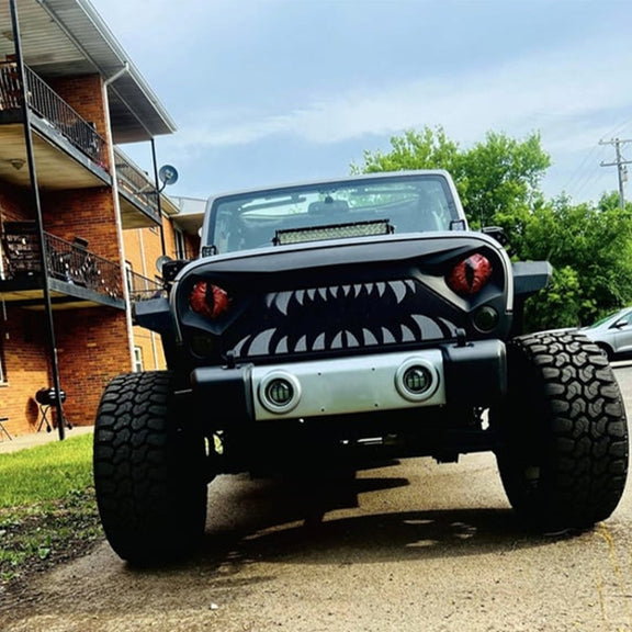 1pair Beast Eyes Headlight Decorative Stickers Off-Road Vehicle Front Lights Stereo Decals, Style: 30