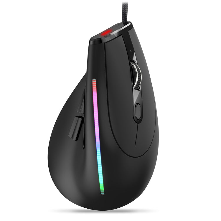 ZELOTES T50 9-Keys RGB Lighting Effect Vertical Grip Ergonomic Programming Wired Mouse(Black) - free shipping - PMC Jewellery - Order now!