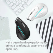 ZELOTES F36 9-Keys Vertical Grip Ergonomic Programming Dual Bluetooth + 2.4G Wireless Mouse(Black)