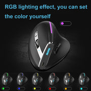 ZELOTES F36 9-Keys Vertical Grip Ergonomic Programming Dual Bluetooth + 2.4G Wireless Mouse(Black)