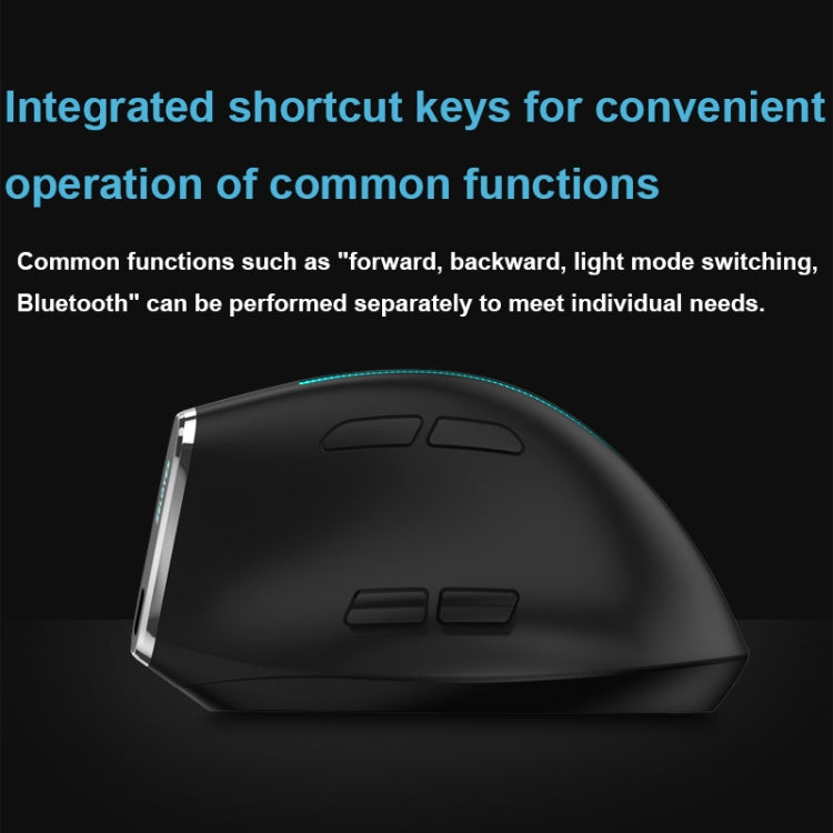 ZELOTES F36 9-Keys Vertical Grip Ergonomic Programming Dual Bluetooth + 2.4G Wireless Mouse(Black) - free shipping - PMC Jewellery - Order now!