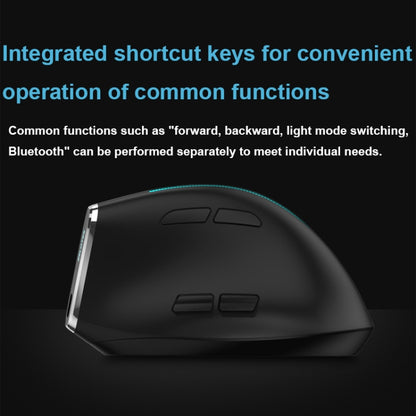 ZELOTES F36 9-Keys Vertical Grip Ergonomic Programming Dual Bluetooth + 2.4G Wireless Mouse(Black) - free shipping - PMC Jewellery - Order now!