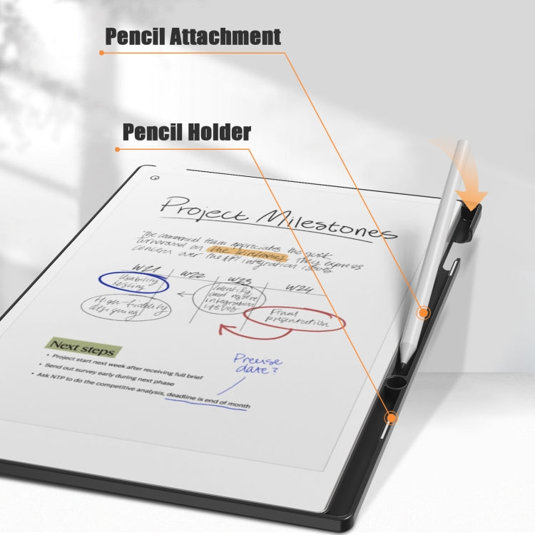 For reMarkable Paper Pro 2024 11.8 inch Book Style Dormant Case(Black)