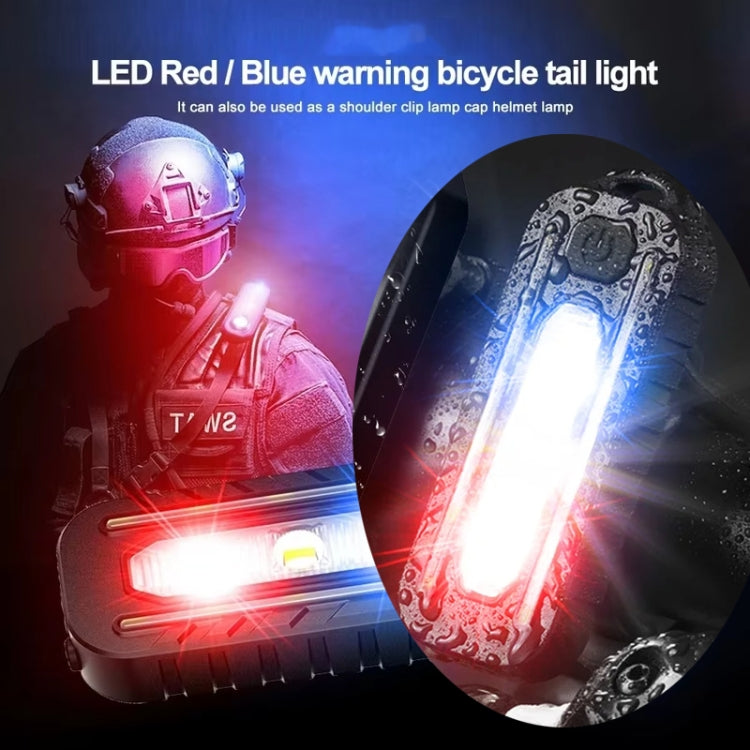 LED Shoulder Flashlight Bike Tail Light Type-C Recharge Outdoor Flashlight With Clip Patrol Safety Warning Lamp(B Model) - Taillights by PMC TechLife | Online Shopping South Africa | PMC TechLife | Buy Now Pay Later Mobicred
