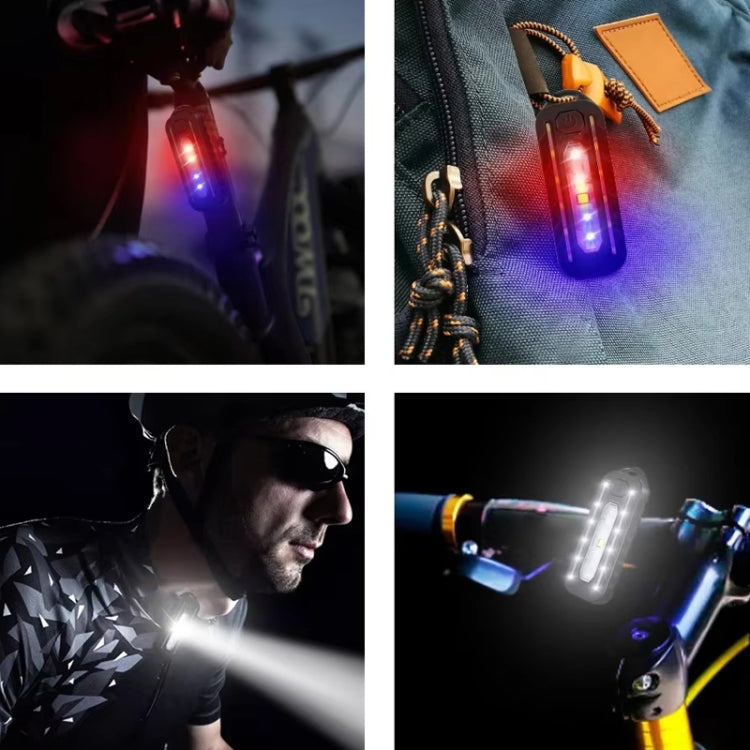LED Shoulder Flashlight Bike Tail Light Type-C Recharge Outdoor Flashlight With Clip Patrol Safety Warning Lamp(B Model) - Taillights by PMC TechLife | Online Shopping South Africa | PMC TechLife | Buy Now Pay Later Mobicred