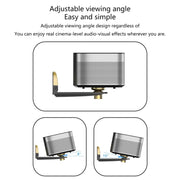 Aluminum Alloy Pan Head Adjustable Foldable Projector Wall Mount(Coffee Gold)