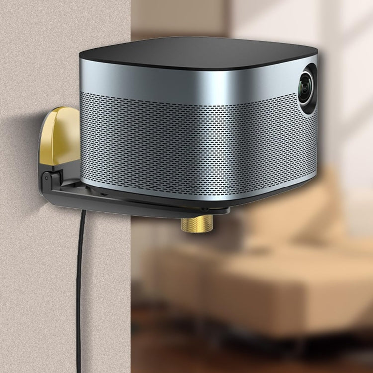 Aluminum Alloy Pan Head Adjustable Foldable Projector Wall Mount(Black Gold) - Other by PMC TechLife | Online Shopping South Africa | PMC TechLife | Buy Now Pay Later Mobicred