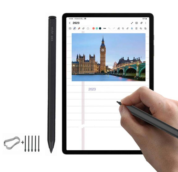 4096 Grade Pressure Sensitive EMR Stylus, Style: D-001 Pen Clip+5 POM Tips+1 Pen Clip
