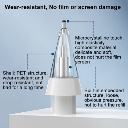 For Huawei M-Pencil 2 / 3 Mute Damping Anti-slip Replacement Nibs, Style: 2B High Elasticity Transparent - Pencil Accessories by PMC Jewellery | Online Shopping South Africa | PMC Jewellery | Buy Now Pay Later Mobicred